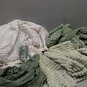 91 x 71 Extra Large Outdoor Boho Picnic Blanket with Beige White Table Runner, 6 Throw Pillow Covers 6 Napkins Woven Cotton Yarn Oversize Beach Blanket Washable Picnic Camp Wedding, Sage Green