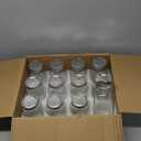 Jucoan 12 Pack 24 oz Glass Mason Jar Canning Jar with Silver Airtight Metal Lids, Regular Mouth Glass Jars for Preserving Fruits, Vegetables, Pickles, Tomato Juices and Sauces (Square Shape)