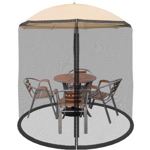 Mosquito Net for Patio Umbrellas - Bug Screen for 7.5ft Umbrella to Keep Out Insects - Zippered Mesh Cover with Weighted Bottom by Pure Garden