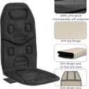 COMFIER Vibration Back Massager Seat Cushion with Heat,10 Motors Massage Chair Pad,Chair Massager for Pain Relief at Office/Home,Mothers Day Gifts for Mom Dad