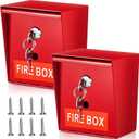 MorningRo 2 Pcs Fire Box Fire Department Lock for Keys Weather Resistant Emergency Box with Keys for Home