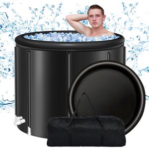 Ice Bath Tub for Athletes Recovery  Cold Plunge Tub, Multi-Layer Insulated Ice Bath for Cold Therapy, Portable & Durable for Home, Gym, Indoor & Outdoor Use (Cold Plunge Tub- All Black 75 * 75)