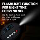 CoolFire Vibrating Alarm Clock for Heavy Sleepers, Deaf & Hard of Hearing Rechargeable Portable Travel Digital Clock with Strong Bed Shaker Choose Silent Vibration OR Loud Sound Mode LCD Backlight