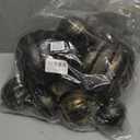 Winlyn 7 Pcs Assorted Artificial Gold Brush Black Pumpkins Rustic Decorative Halloween Faux Foam Pumpkins for Fall Halloween Thanksgiving Tabletop Centerpiece Mantel Kitchen Decor