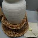 DomeStar Tall Ceramic Flower Vase, 11 Inch Wabi-Sabi Stone Texture, Beige