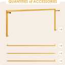 4.95 * 6.56 FT Metal Arbor Frame Stand, Garden Arch Trellis for Plants, Wedding Decor Backdrop Flower Stand, Gold