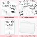 3 x Minimalist Wedding Invitations, 25 Pcs Hand Drawn Invitations with Envelopes for Wedding Engagement Marriage, Bride-To-Be Party Supplies -06