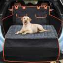CLKHOWL Dog Car Seat Cover for Back Seat, Dog Bed for Car, Non-Slip Travel Pet Mat, Fit for Backseat Extenders and Seat Protectors (Dark Grey, 25.6x54 inch)