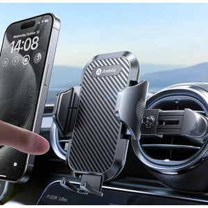 andobil Universal Car Phone Holder [Round Vent Friendly] Phone Mount for Car Circle Vent, Sturdy Clip 360° Rotation Cell Phone Car Holder Mount for Ford Mercedes Benz Toyota BMW fit iPhone Samsung