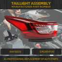 Dasbecan Tail Light Assembly LED Compatible With 2018 2019 2020 2021 Chevy/Chevrolet Traverse Rear Lamp Taillight Left Driver Side 84618033 GM2804130