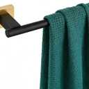 Miyili Bathroom Single Towel Bar 36-Inch Stainless Steel Bath Towel Rack Holder Wall Mount Black & Gold, A02BG90A