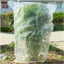 Insect Bird Barrier Mesh, Garden Netting Barrier, Bird Netting, Netting for Plant with Drawstring, 3.5 x 4.6 FT Tomato Protective Cover, Large Potted Fruit Protectors Cover for Blueberry Bushes