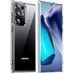 Temdan Designed for Samsung Galaxy S22 Ultra Case Clear [Military Grade Drop Protection] [Never Yellowing] Slim Thin Phone Case for S22 Ultra Case - Crystal Clear