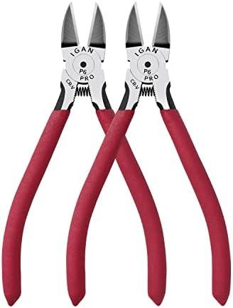 IGAN-P6 Wire Cutters (Pack of 2), 6-inch Ultra Sharp & Powerful Side-cutting Pliers with Longer Flush Cutting Edge, Ideal Wire Cutter for Crafts, Floral, Electrical & Any Clean Cut Needs