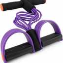 2 x Upgraded Durable 6-Tube Pedal Resistance Strap with Handle, Natural Rubber Fitness Resistance Strap, Multifunctional Fitness Strap, Suitable for Abdominal, Waist, arm, and Leg Shaping Training