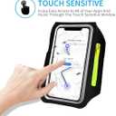 Running Armband with Earphone Bag Cell Phone Armband for iPhone 17 16 15 Pro 14 Plus 13 11 XR, Galaxy S24/S10 Water Resistant Sports Phone Holder Case & Zipper Slot Car Key Holder for 6.7 inch Phone