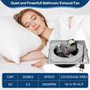 Upgraded QK60 Bathroom Exhaust Fan Replacement Quiet 2.5 Sone, 60 CFM High Airflow, Quick Install, Fits Models 693, 670-G/J/H, 671-G/J/H, 688-G/J/H/K, 689-G/J/K, 695-R01/R02/R03, 696N-R01/R02/R03