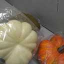Thyle 3 Pcs Large 7" Artificial Pumpkin Decor 3D Faux Foam Harvest Pumpkins