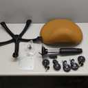 Saddle Salon Stool with Wheels,Heavy Duty Adjustable Rolling Stool for Barber, Tattoo, Nail,Spa,Dentist(Brown)