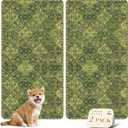 nunubaby Washable Pee Pads for Dogs, Stylish, Non-Slip and Leak-Proof Pee Pads. Reusable Potty Pads for Dogs for Crates and Floors.(Green/Multi, 24" x48" )