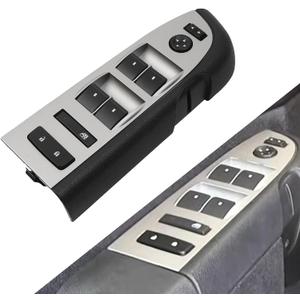 Dasbecan Window Master Switch Assembly Compatible with 2010-2013 Chevy/Chevrolet Silverado GMC Sierra 1500 2500 3500 Without Power Folding Mirror Left Driver Side Replace#22968506 20945129