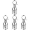 DOITOOL 4PCS Rope End Stopper Cord End Caps with Hook,Lobster Claw Clasps,Cord End Caps Barrier Rope End Hooks for Crowd Control Queue Divider (7.6x2.8cmx4pcs)