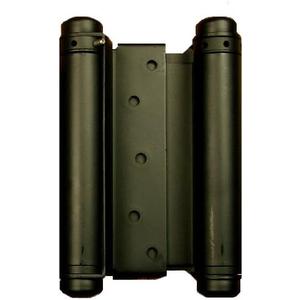 Hinge Outlet Adjustable Double Action Spring Hinge, Saloon, Swinging or Cafe Door Hinges - Highly Rust-Resistant, Self-Closing, Dual-Swing (6 Inch, Matte Black)