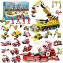 24 Pack Party Favors for Kids Building Set, Mini Cars Building Blocks Toy for Goodie Bag Stuffers Classroom Prizes, Valentines Day Easter Birthday Gift for Boys Girls Ages 6-12