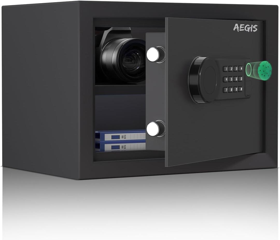AEGIS Small Safe Box with Programmable Digital Keypad, Money Safe Lock Box for Home Office Hotel, 0.8 Cubic Feet, 9.84 x 13.78 x 9.84
