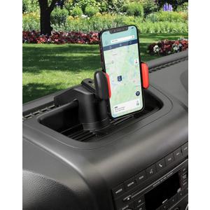 JeCar JK Phone Holder Upgrade Dash Cellphone Mount Interior Accessories for Jeep Wrangler JK JKU 2011-2018, Black