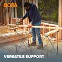 Bora Centipede 2 ft. L x 4 ft. W x 2.5 ft. H Folding Work Table Steel 1500 lb. capacity Gray/Yellow