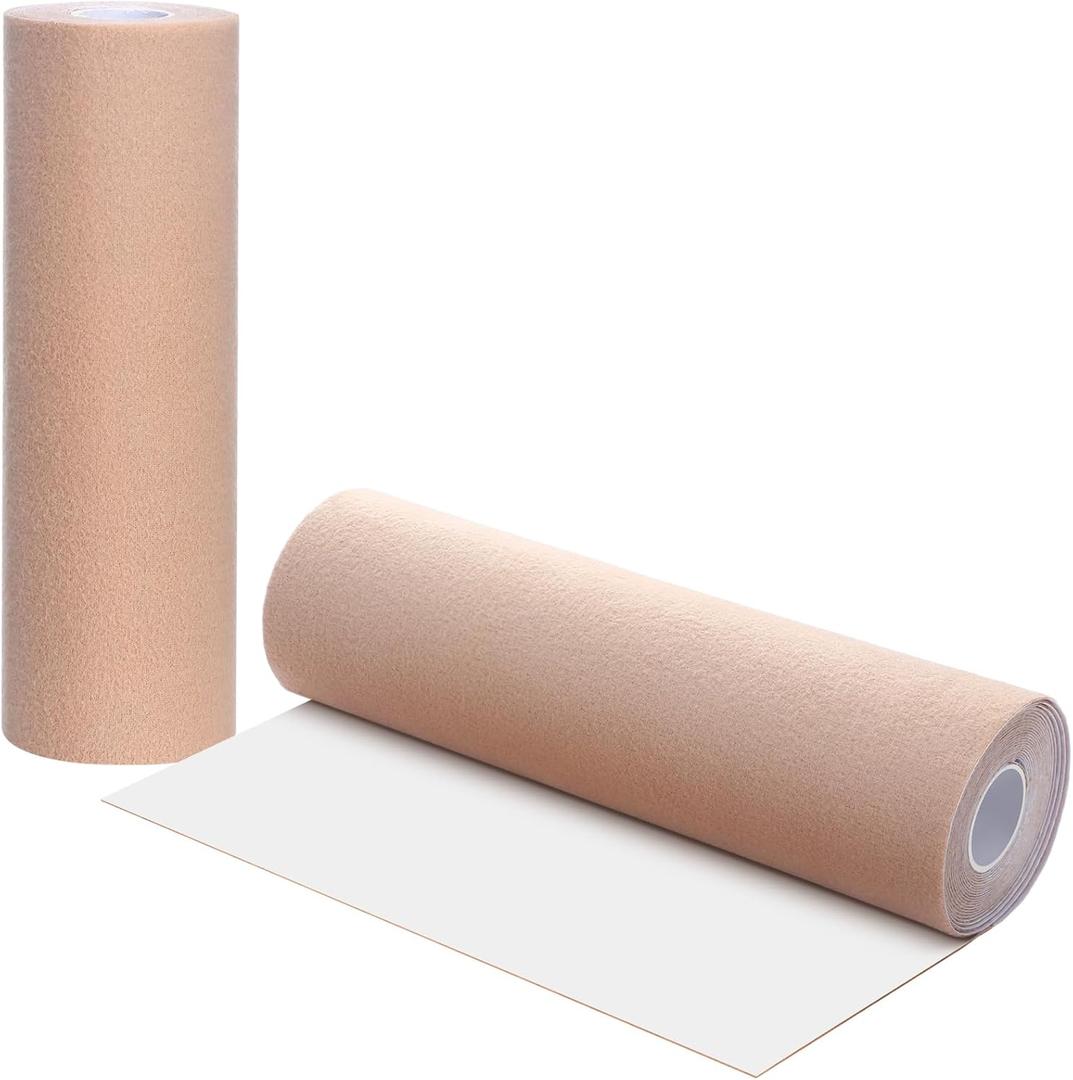 Geiserailie Jumbo Moleskin Padding Roll Moleskin for Feet Adhesive Pads Blister Prevention Tape Soft Adhesive Skin Patch for Feet, Skin, Shoes, Body(9 Inch X 4 yd)