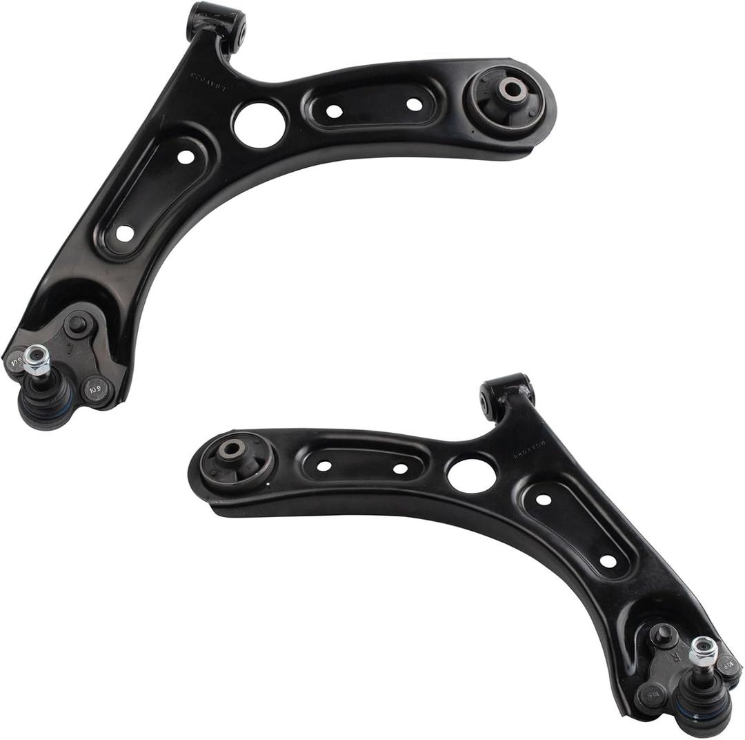 TRQ Front Lower Driver and Passenger Side Control Arm and Ball Joint Set 2 Piece Compatible with 2017-2020 Hyundai Elantra 2018-2020 Elantra GT 2019-2022 Kia Forte