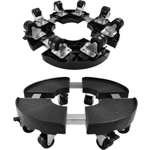 CASIMR Plant Stand with Wheels, Heavy Duty Plant Caddy with 8 Twin Casters, Adjustable 15-20 Inch Indoor Outdoor Large Rolling Plant Stand Planter Cart Dolly for Flowerpot, 600lbs Capacity