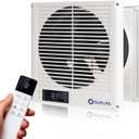 8" Room to Room Fan with Remote, Reversible Through Wall Fan for Quietly Circulating Air, 320 CFM Through the Wall Fan with Temperature Control, Durable Build Quality, In Wall Fan for Closet, Laundry