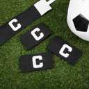 5Pcs Soccer Captain Armband Elastic Nylon Protective Arm Badge Adjustable Captain Arm Bands for Adult Youth Soccer Volleyball Team