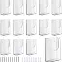 Blulu 20 Pcs Acrylic Brochure Holder Wall Mount, 4 x 6 Inches Clear Flyer Holder Rack, Plastic Pamphlet Stand with Nails for Magazine, Booklet, Card, Bookmark Display, Home Office and Church Supplies