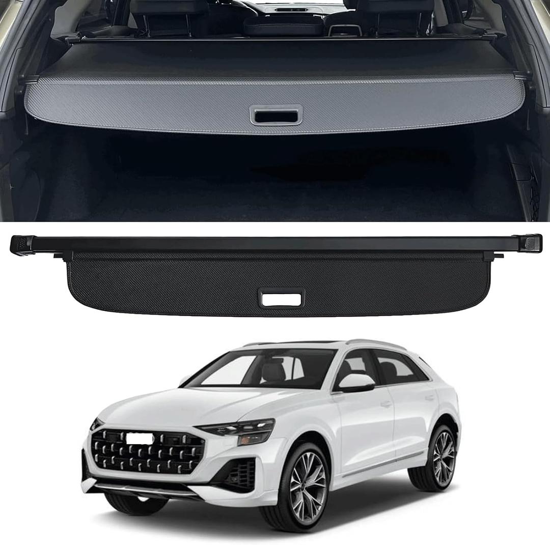 Retractable Trunk Cover Compatible with 2019-2025 Audi Q8 Cargo Cover Rear Trunk Security Cover SQ8 Q8 Accessories Privacy Screen