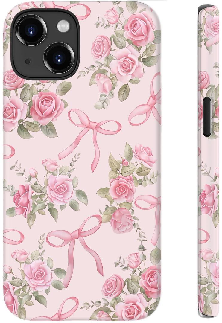 STARVIP for iPhone 15 Case, Cute Floral Aesthetic Cover for Women