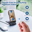 CKG 2 in 1 Kindle Page Turner Remote and Tiktok Scrolling Ring, Unobstructed Easy Reading with Minimalist Style Clicker, Universal Compatibility with iPhone and All Tablets, EBooks