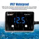 Voltmeter Digital LED Volt Voltage Gauge Kit 12V Electrical Voltage Meter 9-16V for Car Motorcycle Vehicle Automotive Universal (Blue)