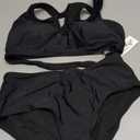 AI'MAGE Womens Bikini Set 2025 High Waisted Two Piece Swimsuit Sporty Cutout Bathing Suit (Medium, Black)