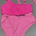 MOOSLOVER Women One Shoulder High Waisted Bikini Tie High Cut Two Piece Swimsuits L
