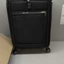 Travelpro Platinum Elite Softside Expandable Checked Luggage, 8 Wheel Spinner Suitcase, TSA Lock, Men and Women, Shadow Black, Checked Medium 25-Inch