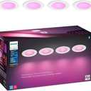 Philips Hue Smart Recessed 5/6 Inch LED Downlight - White and Color Ambiance Color-Changing Light -4 Pack - 1100LM - Control with Hue App - Compatible with Alexa, Google Assistant and Apple Homekit