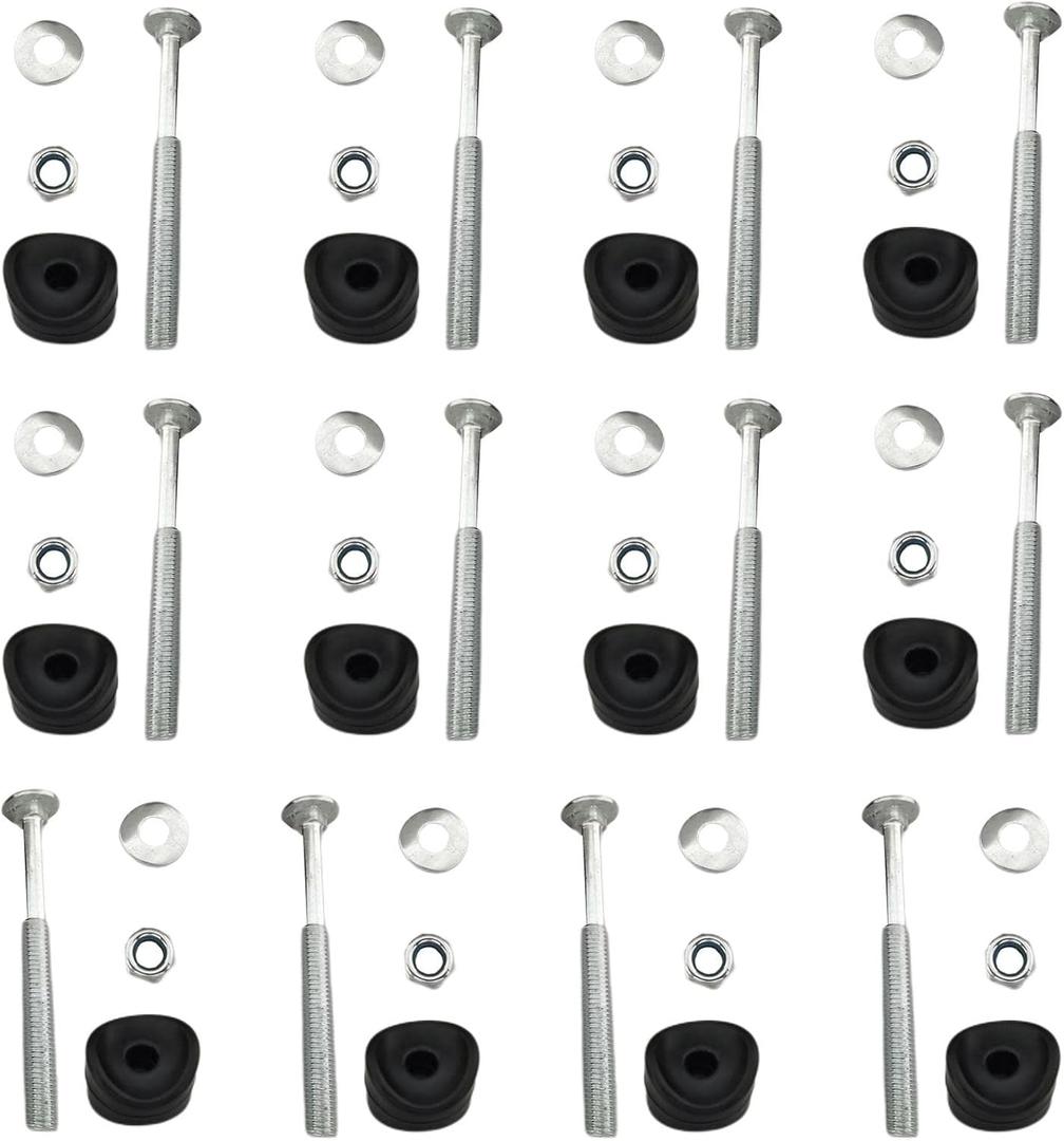 12x Long Trampoline Screws Trampoline Accessories,Jump Stability Tool Trampoline Bolts and Nuts 8mm Fixing for Large and Small Trampolines