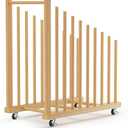 Art Canvas Storage Rack, Art Drying Rack with Handle & Caster Wheels for Canvas Boards, Drawing Panels, Frame Mobile Organizer for Studios, Artworks, Gallery