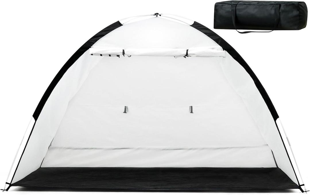 Portable Spray Paint Booth Tent: PLANTIONAL Spray Shelter with Waterproof Floor, Mesh Screen & Rear Vent, Hobby Paint Shield Tool Painting Station, Paint Tent for Spray Painting Furniture DIY, 7x4x4ft (7x4x4ft-Medium(Assembly))