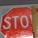 OLANZU Hand Held Stop Sign for Crossing Guard, 2 Pack, 18x18"