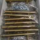 Ravinte 24 Pack 5 Inch Cabinet Pulls Champagne Bronze Stainless Steel Kitchen Drawer Pulls Cabinet Handles 5 InchLength, 3 Inch Hole Center